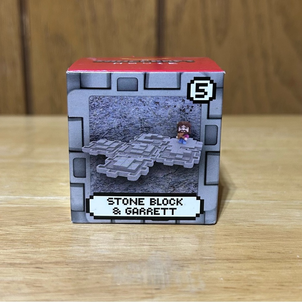 McDonald's Minecraft Movie Happy Meal Toy Stone Block and Garrett #5 NEW